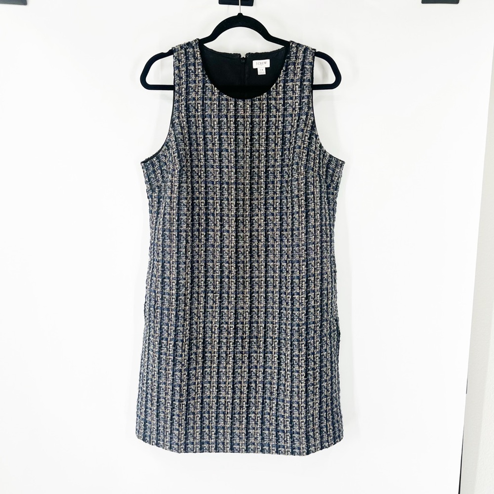 J. Crew Factory Tweed Sleeveless Shift Dress